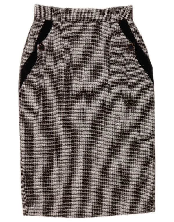 St. Bernard Womens Pencil Skirt UK 10 Small W25 Black Houndstooth