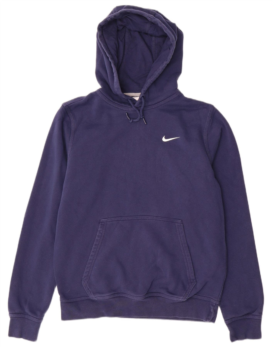 NIKE Mens Hoodie Jumper Medium Navy Blue Cotton