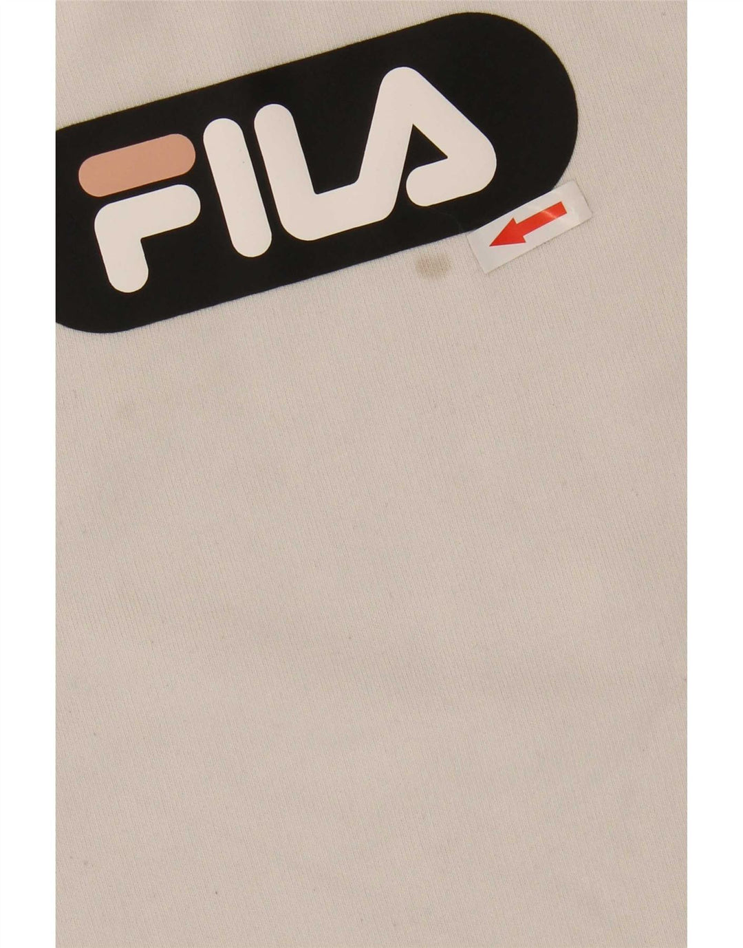 Fila Womens Oversized Crop Sweatshirt Jumper UK 10 Small White Colourblock