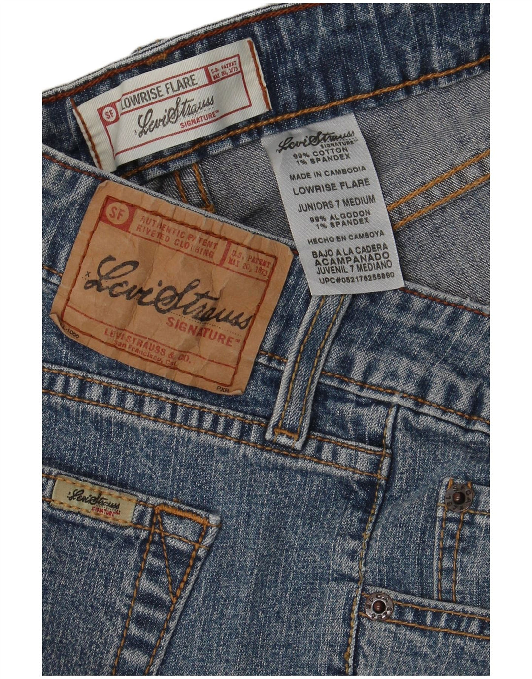 LEVI'S Girls Flared Jeans 6-7 Years W30 L31 Blue Cotton