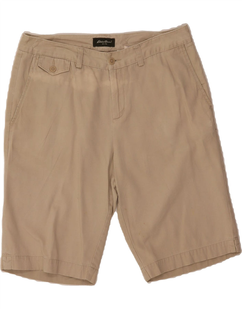 EDDIE BAUER Womens Bermuda Shorts US 10 Large W30 Beige Cotton Vintage Eddie Bauer and Second-Hand Eddie Bauer from Messina Hembry 