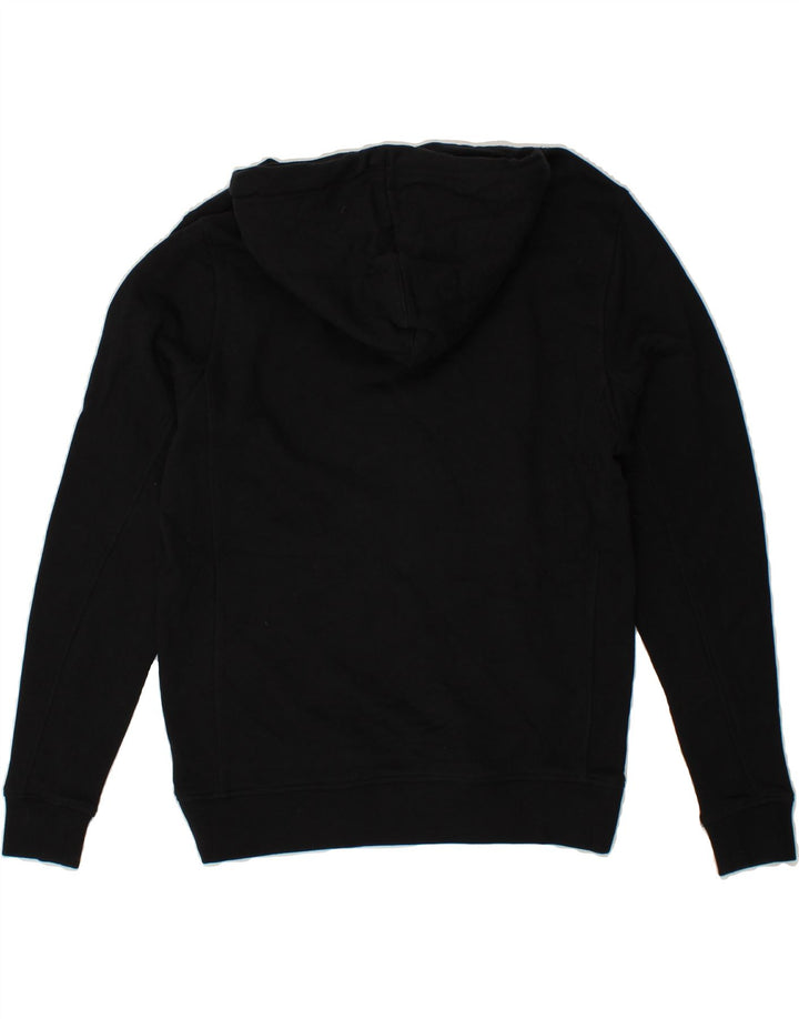 JACK WILLS Mens Graphic Hoodie Jumper Small Black Cotton Vintage Jack Wills and Second-Hand Jack Wills from Messina Hembry 
