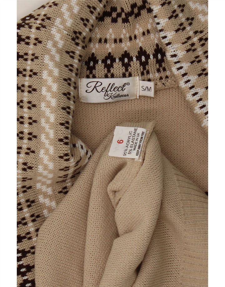 REFLECT Womens Roll Neck Jumper Sweater UK 10 Small Beige Acrylic Vintage Reflect and Second-Hand Reflect from Messina Hembry 