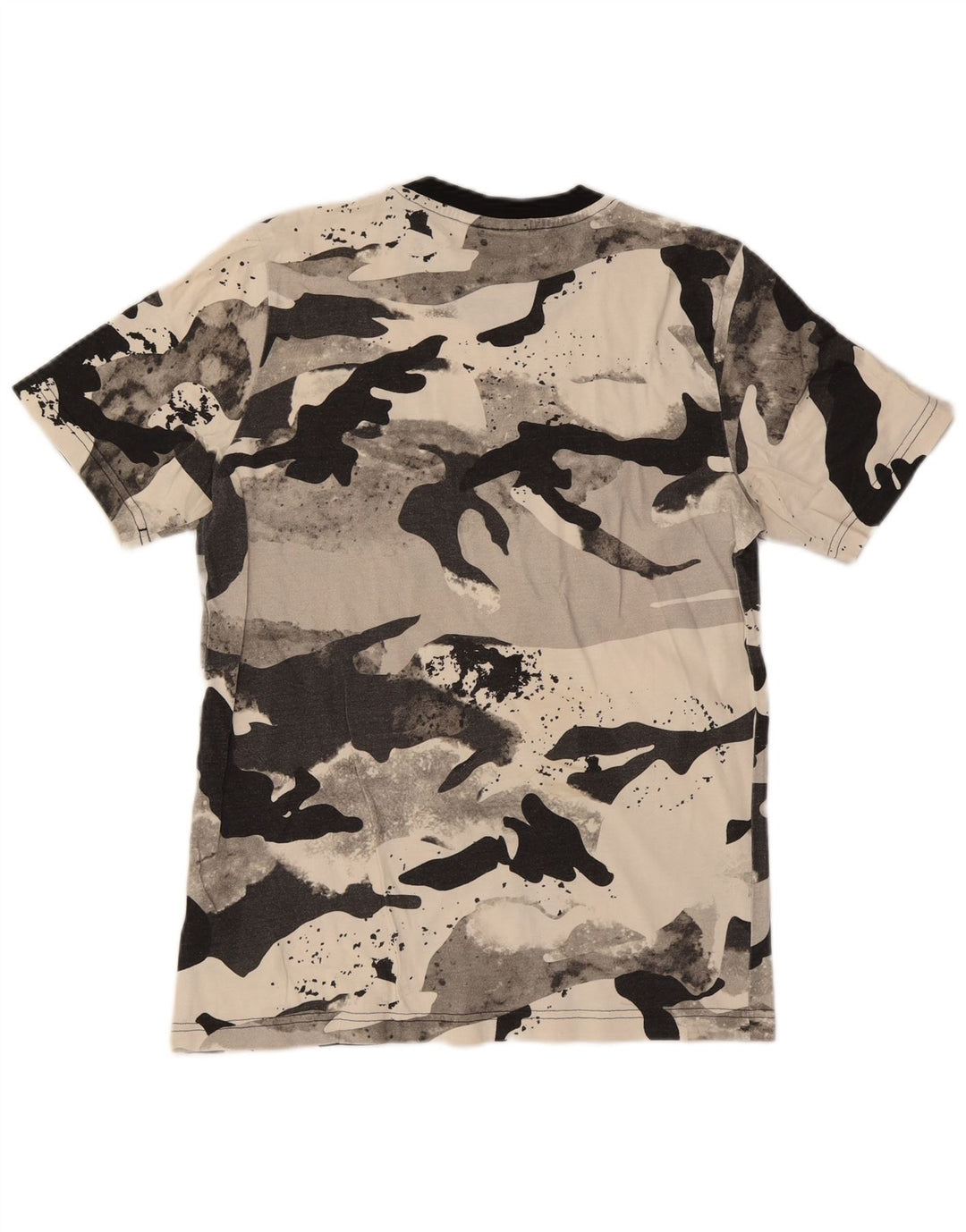 Adidas Mens T-Shirt Top Small Grey Camouflage Cotton