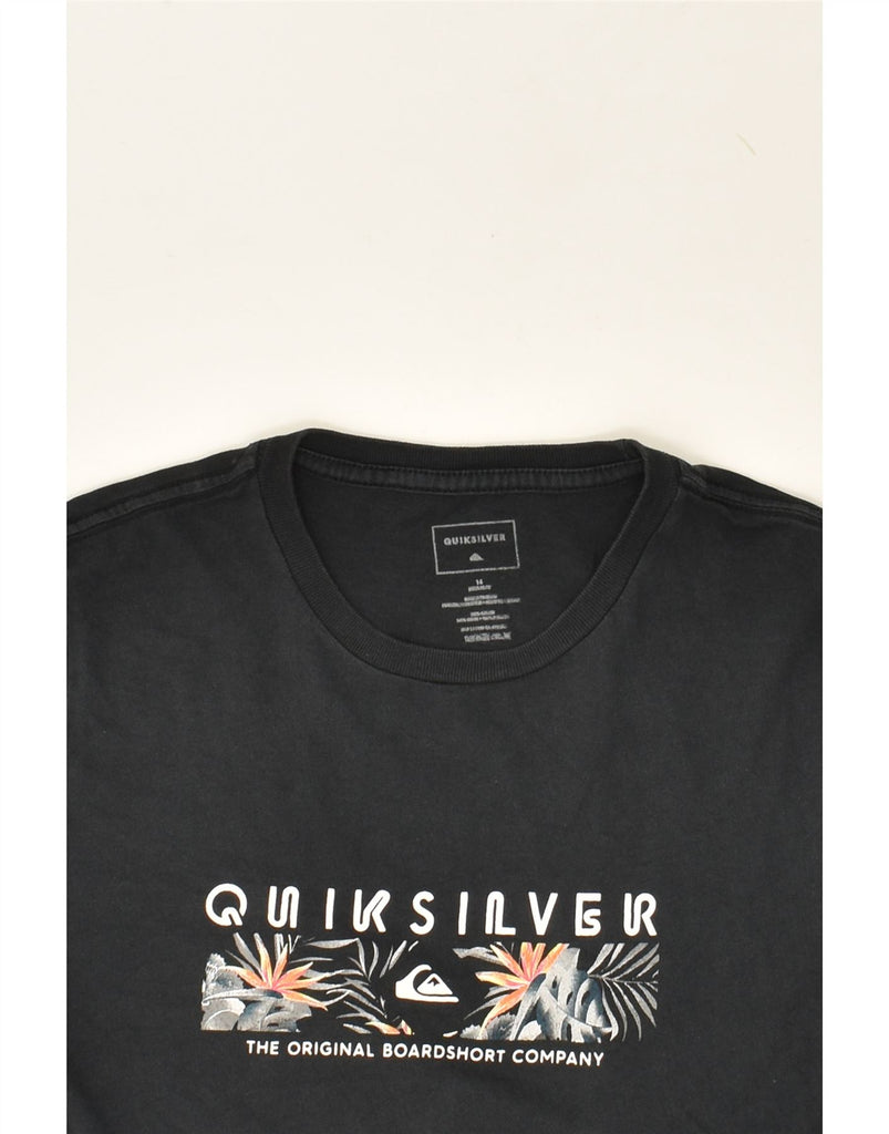 QUIKSILVER Boys Graphic T-Shirt Top 13-14 Years Black | Vintage Quiksilver | Thrift | Second-Hand Quiksilver | Used Clothing | Messina Hembry 