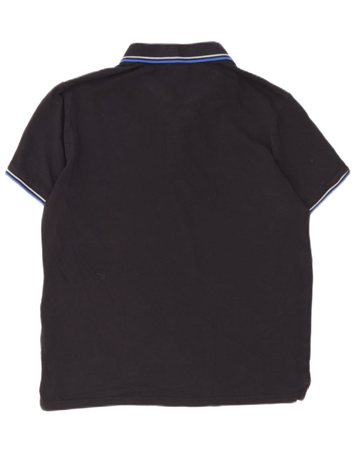 Champion Mens Polo Shirt Large Black Cotton