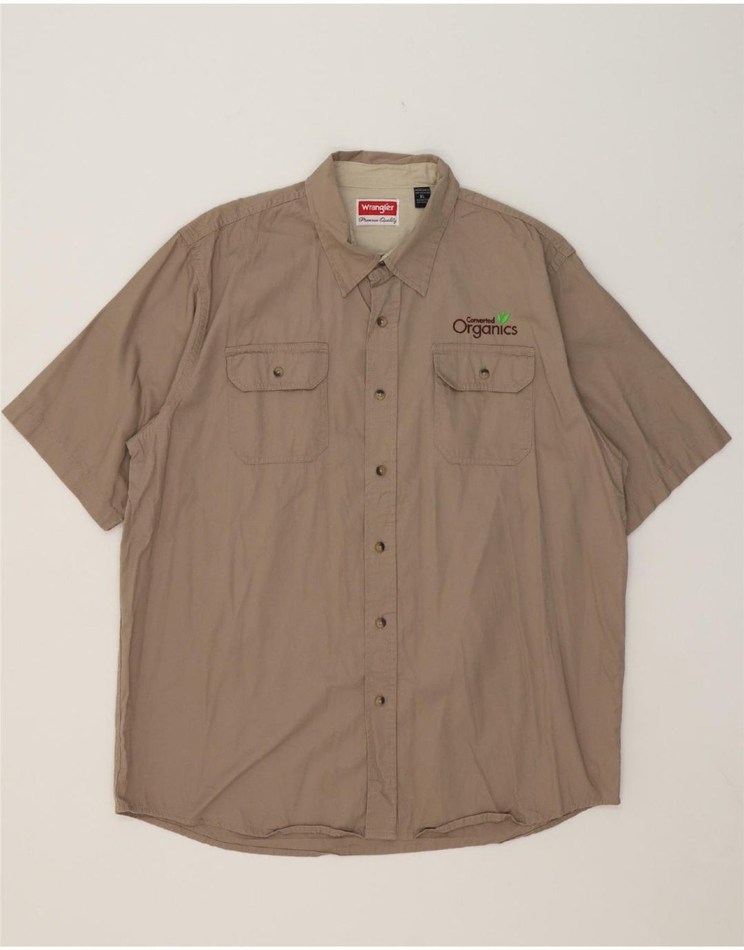 WRANGLER Mens Short Sleeve Shirt XL Grey Cotton Vintage Wrangler and Second-Hand Wrangler from Messina Hembry 