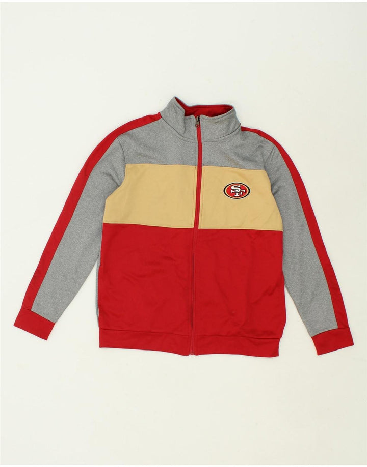 NFL Boys Tracksuit Top Jacket 10-11 Years Medium Multicoloured Colourblock Vintage NFL and Second-Hand NFL from Messina Hembry 