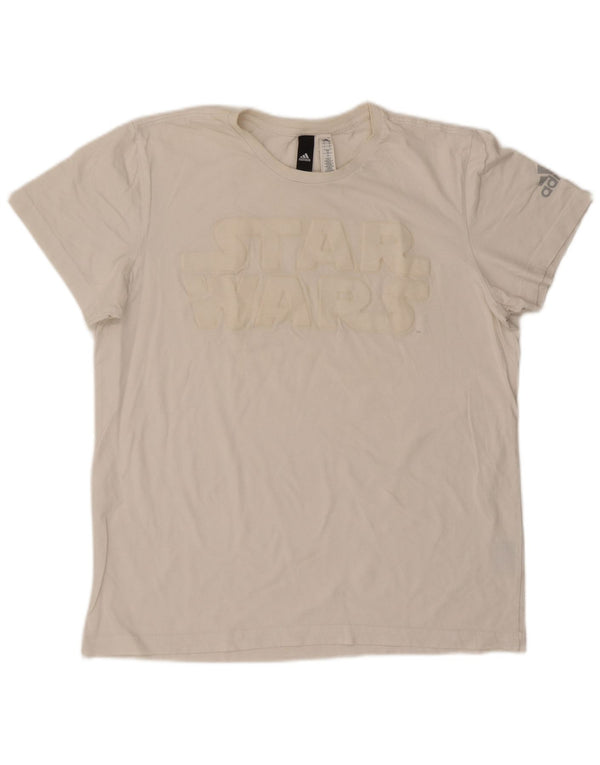 Adidas Mens Star Wars Graphic T-Shirt Top Large White Cotton