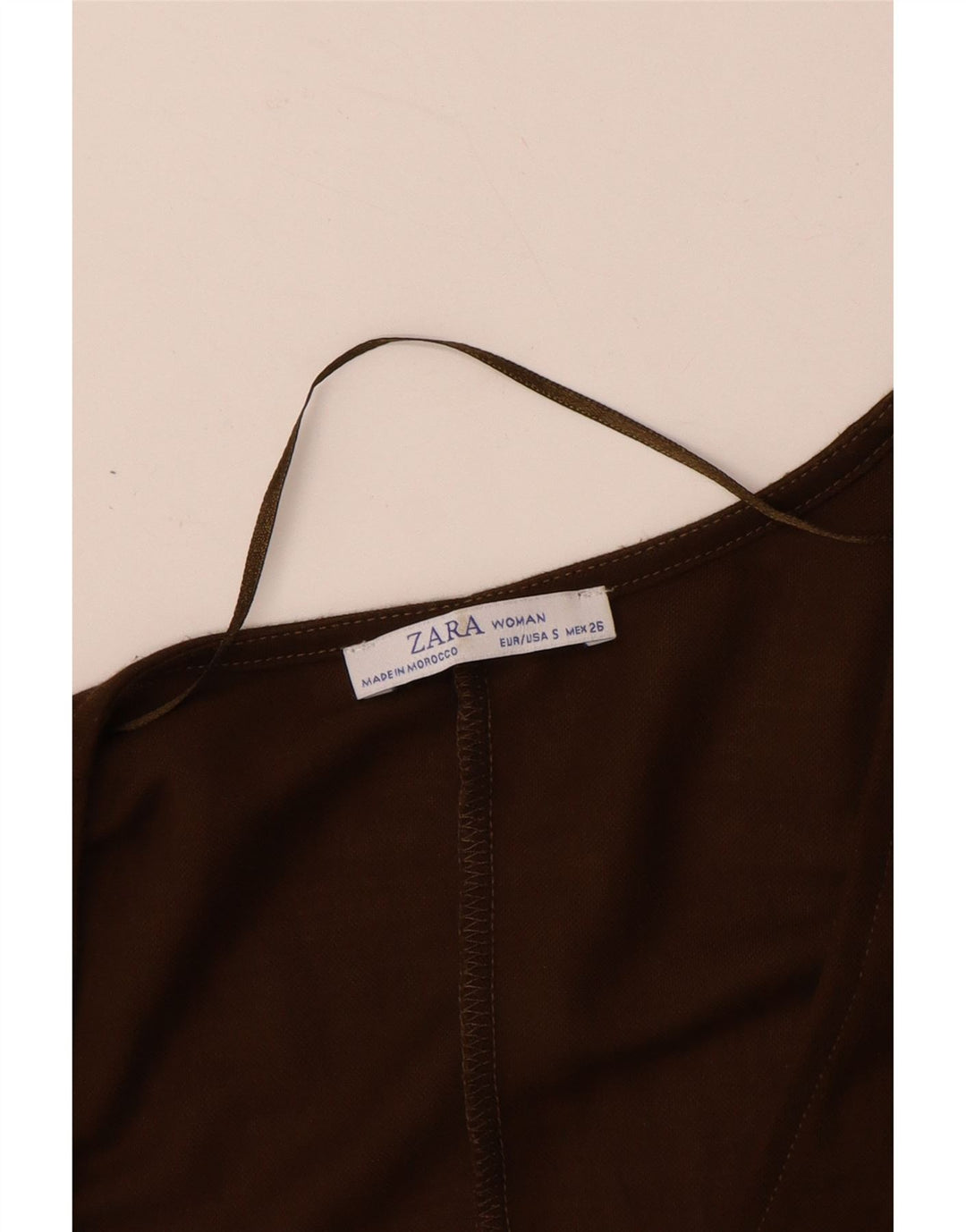 ZARA Womens Long Sleeve Jumpsuit UK 10 Small  Brown Viscose