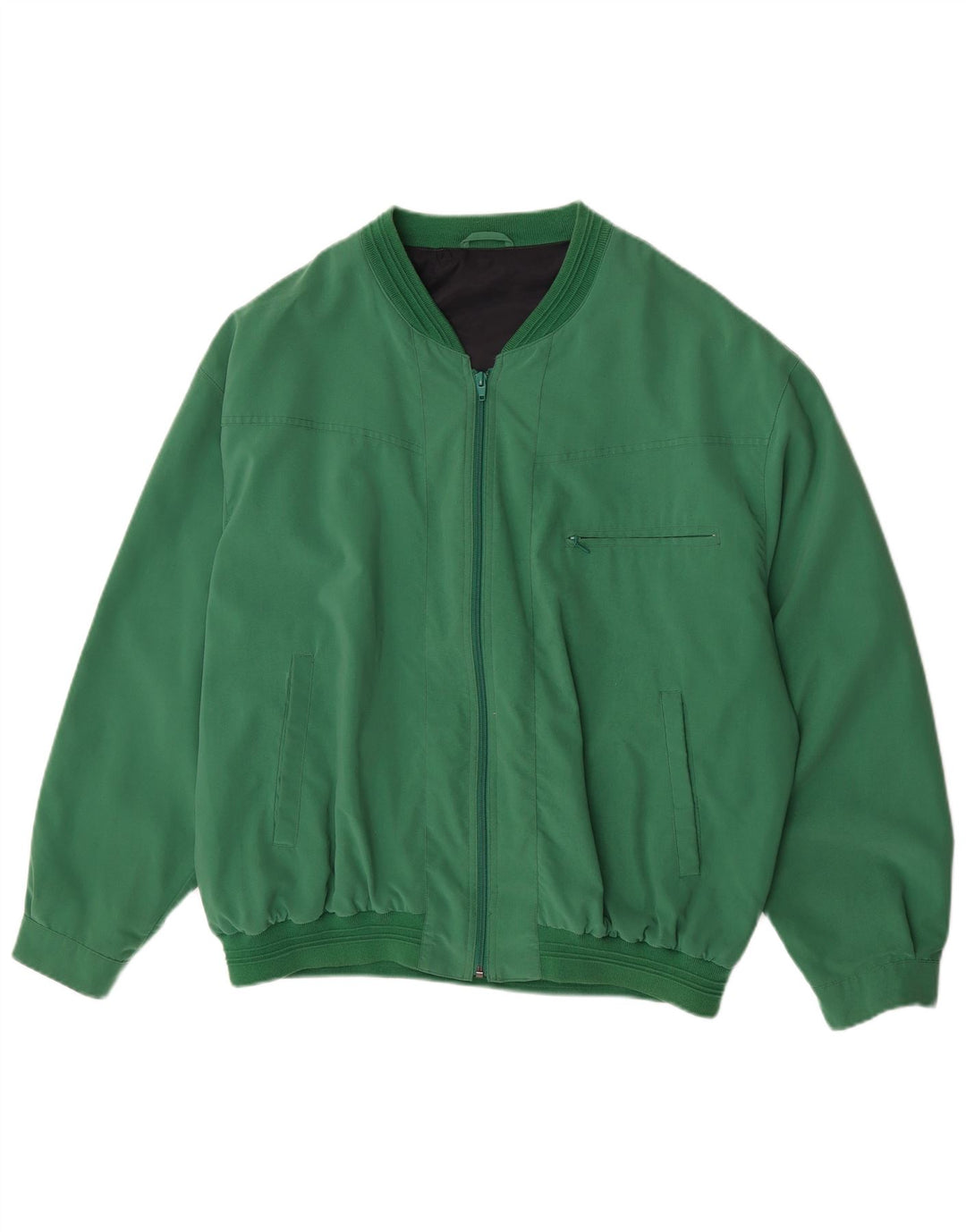 Vintage Mens Bomber Jacket UK 42 XL Green Polyester
