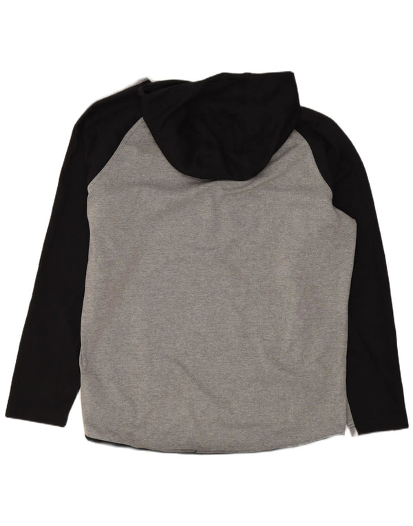 Nike Mens Hoodie Jumper XL Grey Colourblock Cotton