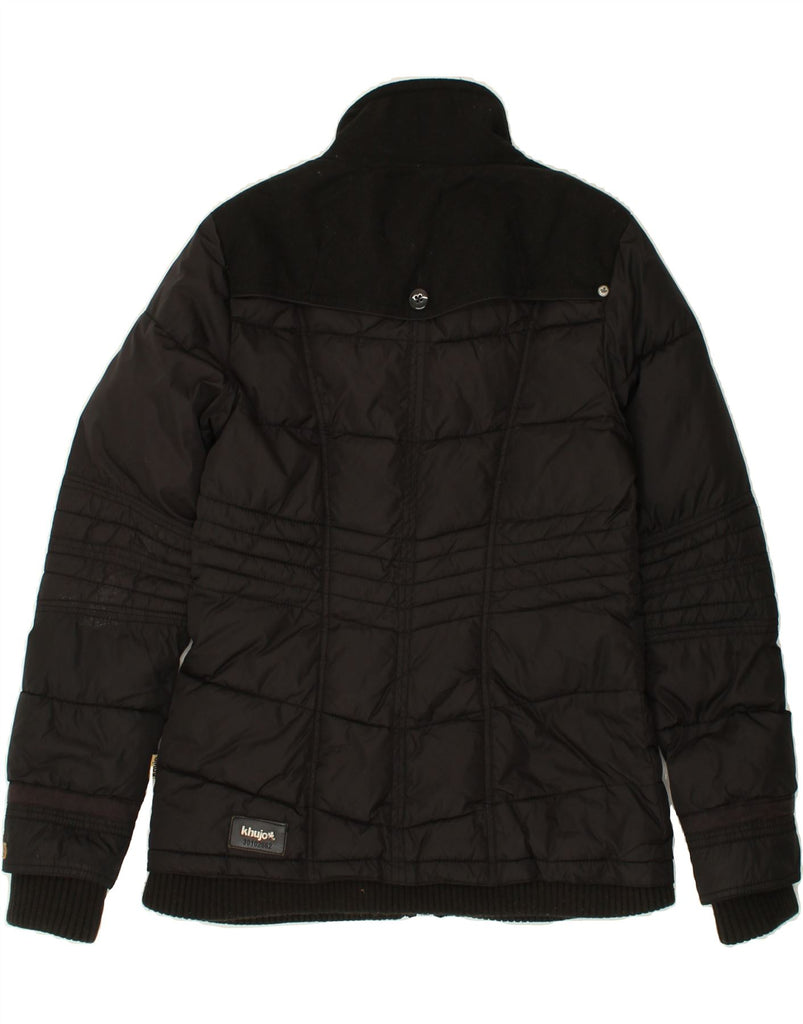KHUJO Womens Padded Jacket UK 14 Large Black | Vintage KHUJO | Thrift | Second-Hand KHUJO | Used Clothing | Messina Hembry 