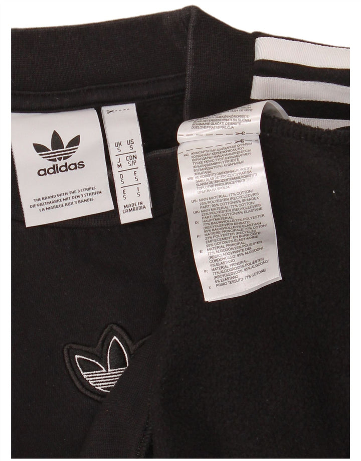ADIDAS Mens Loose Fit Graphic Sweatshirt Jumper Small Black Cotton