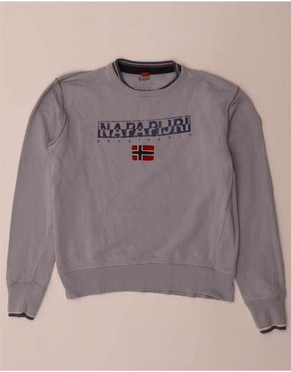 NAPAPIJRI Boys Geographic Graphic Sweatshirt Jumper 15-16 Years Grey