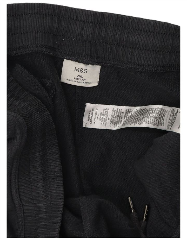 Marks & Spencer Mens Regular Tracksuit Trousers 2XL  Grey Cotton