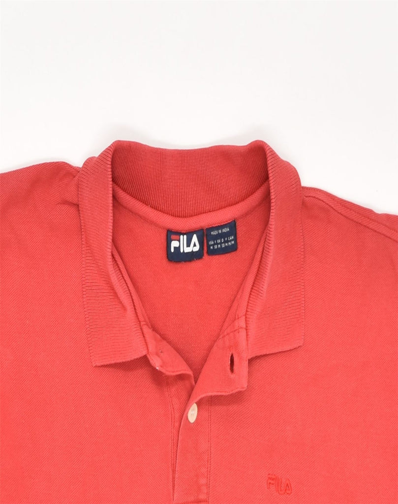 FILA Mens Polo Shirt Medium Red Cotton | Vintage | Thrift | Second-Hand | Used Clothing | Messina Hembry 