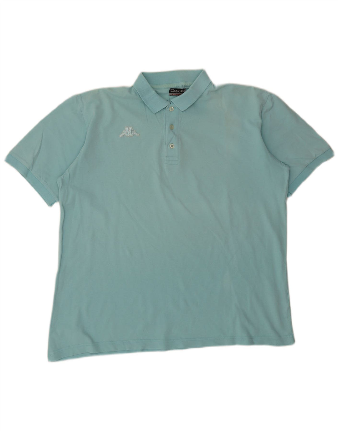 Kappa Mens Polo Shirt XL Turquoise Cotton