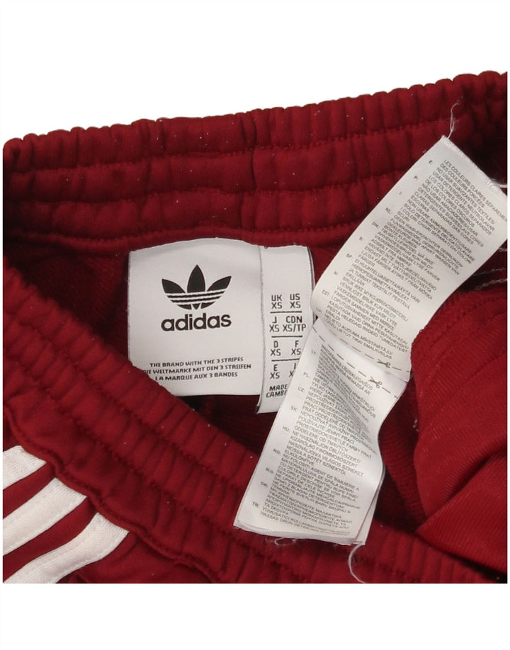 ADIDAS Mens Tracksuit Trousers Joggers XS Burgundy Polyester