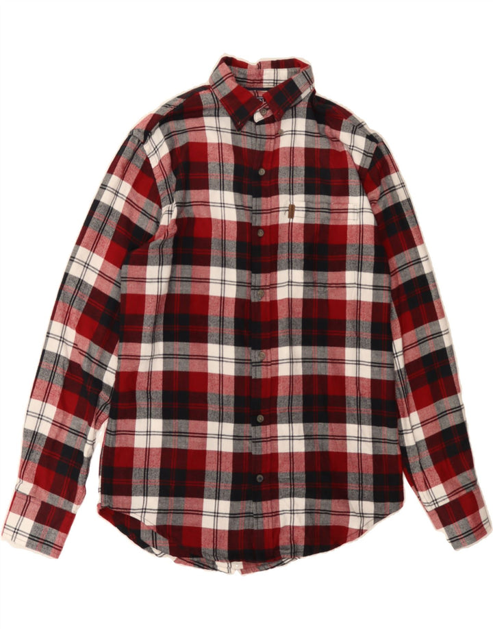 IZOD Mens Flannel Shirt Small Red Check Cotton Vintage Izod and Second-Hand Izod from Messina Hembry 