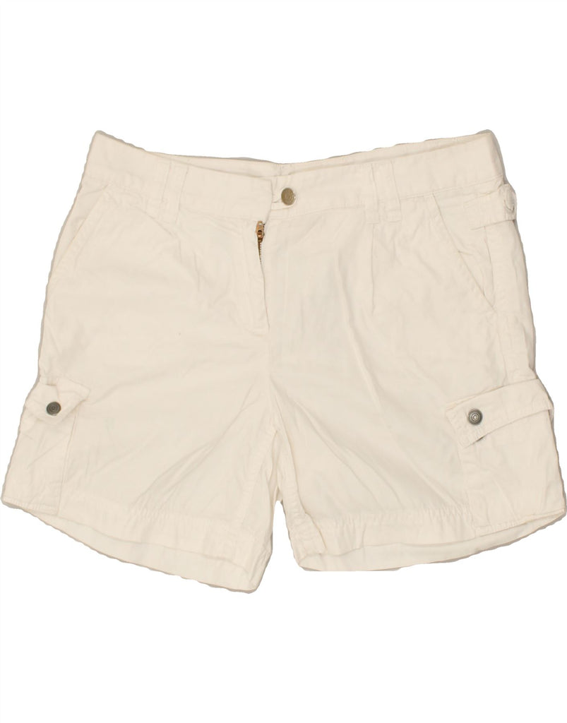 J. CREW Womens City Fit Cargo Shorts US 6 Medium W32 White Cotton | Vintage J. Crew | Thrift | Second-Hand J. Crew | Used Clothing | Messina Hembry 