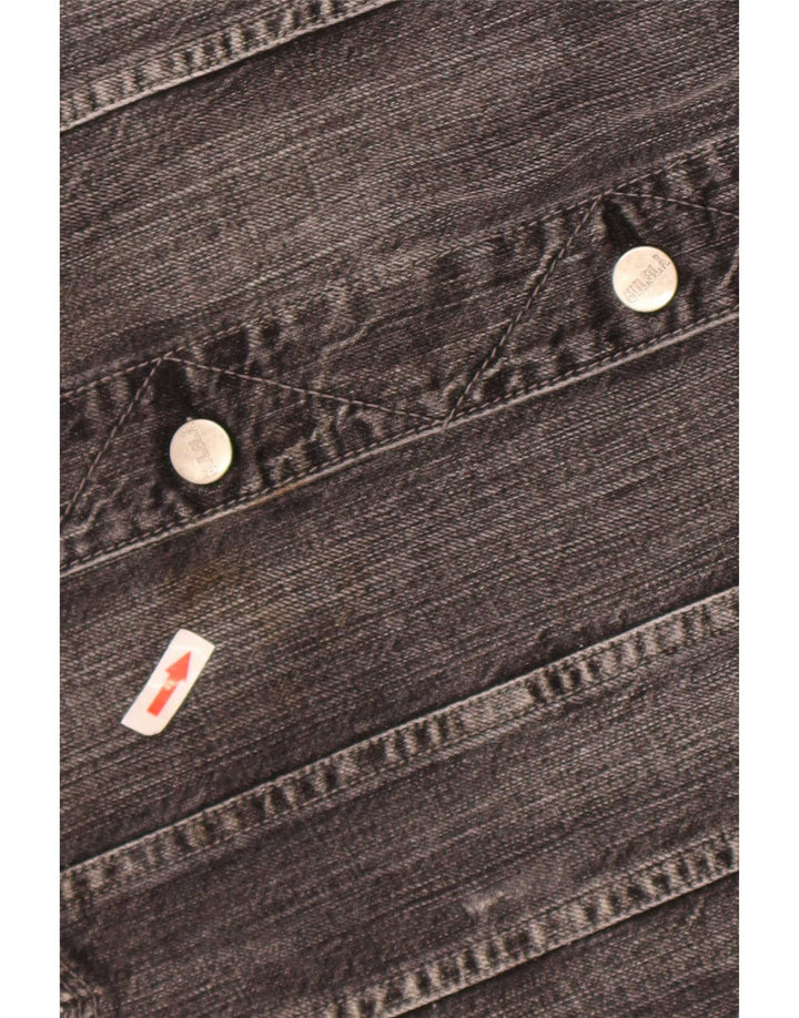 Vintage Mens Denim Jacket UK 42 XL Black Cotton