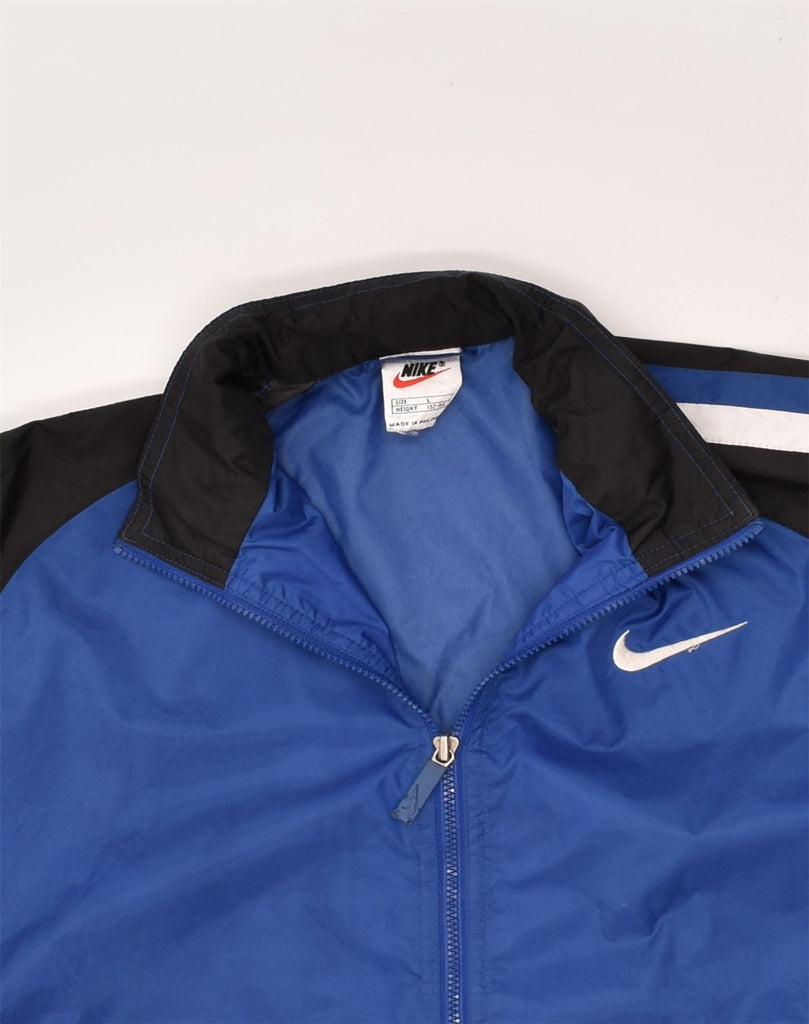 NIKE Boys Graphic Hooded Tracksuit Top Jacket 13-14 Years Large Blue | Vintage Nike | Thrift | Second-Hand Nike | Used Clothing | Messina Hembry 