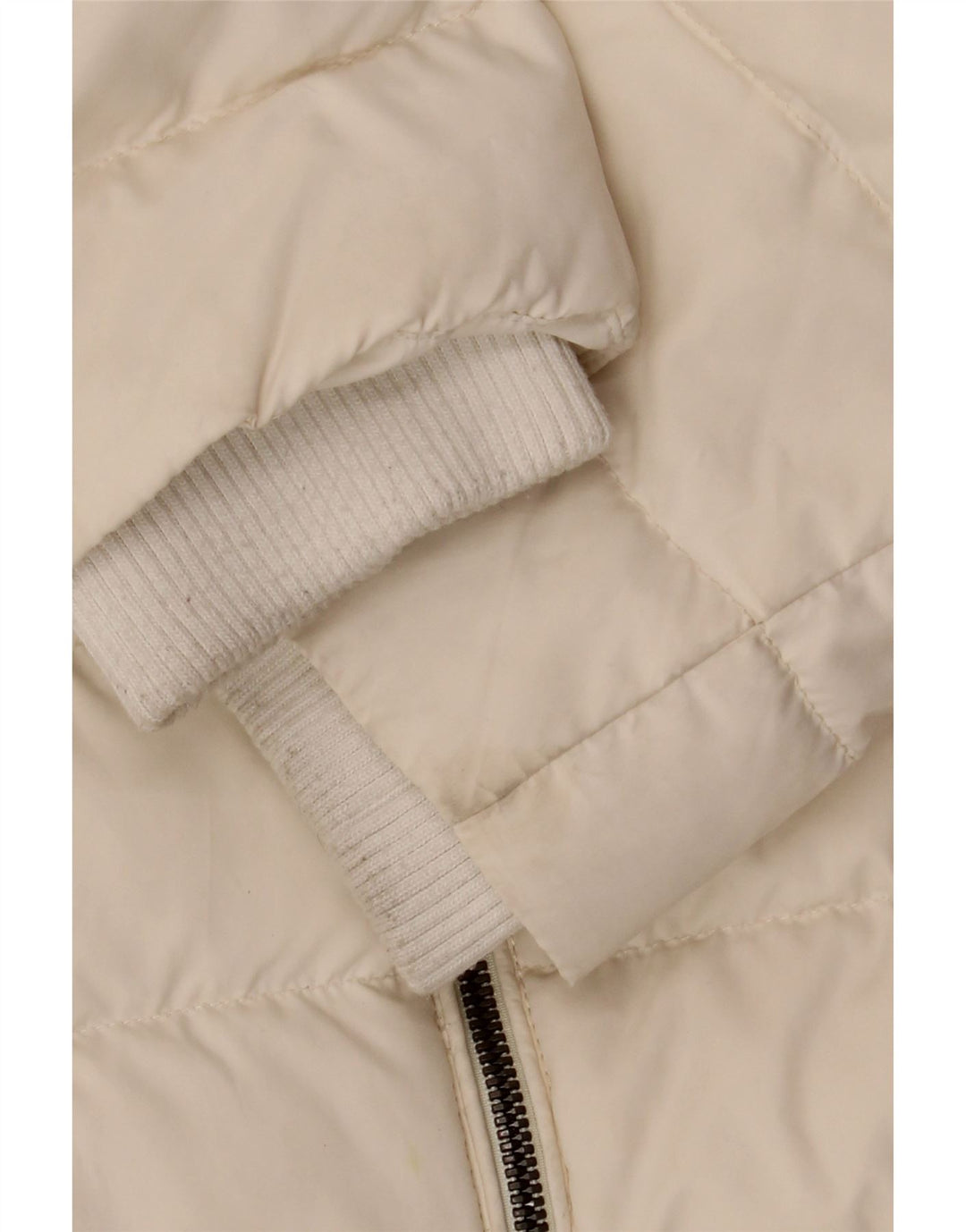 Tommy Hilfiger Mens Padded Jacket UK 36 Small Off White Polyester
