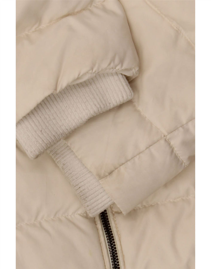 Tommy Hilfiger Mens Padded Jacket UK 36 Small Off White Polyester