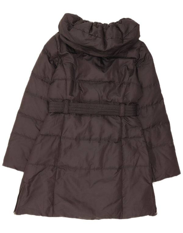 Zara Womens Hooded Padded Coat UK 14 Medium Black