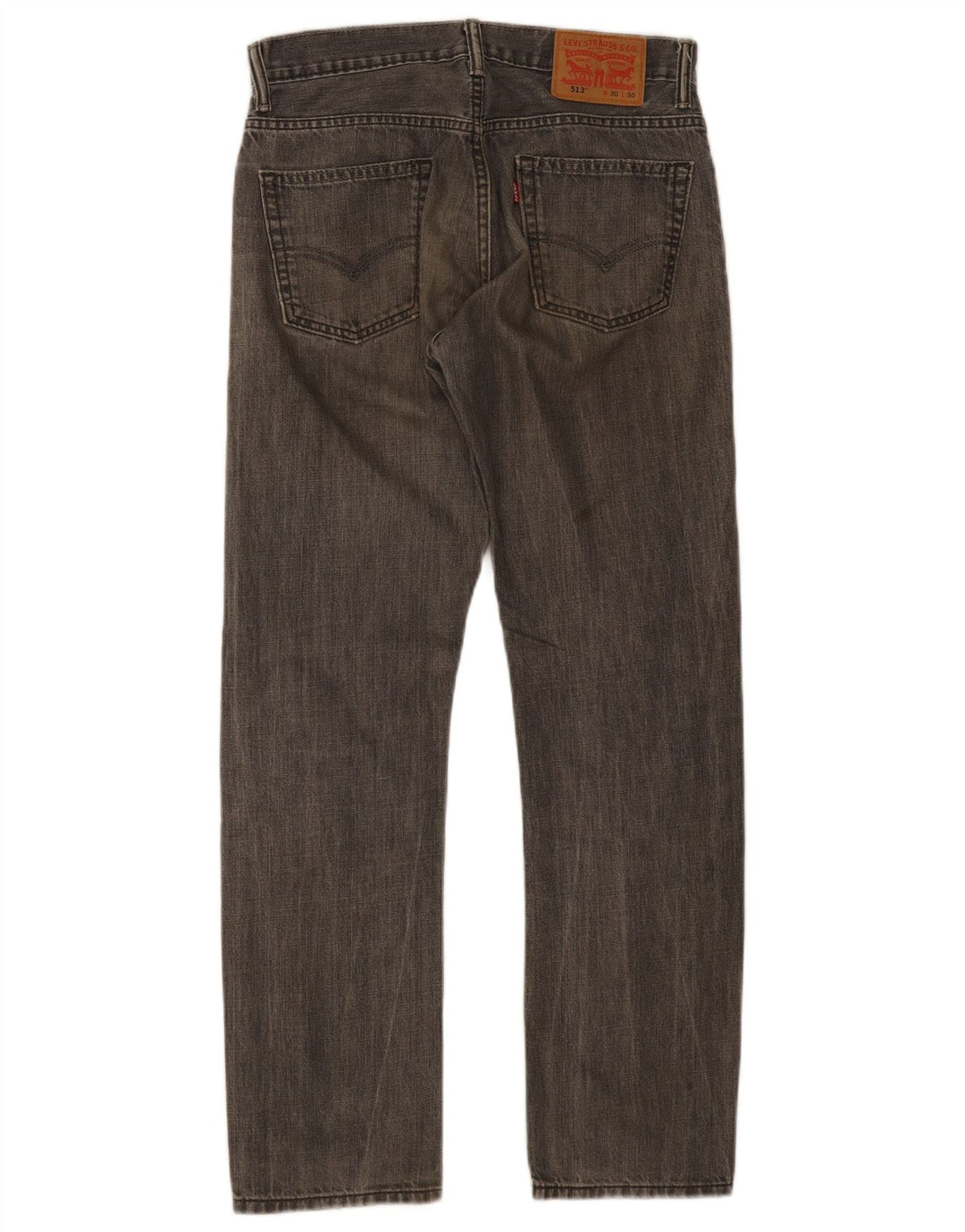 Levi's Mens 513 Straight Jeans W30 L30 Grey Cotton