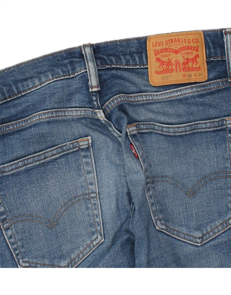 LEVI'S Mens 512 Slim Slim Jeans W29 L30  Blue Cotton | Vintage Levi's | Thrift | Second-Hand Levi's | Used Clothing | Messina Hembry 