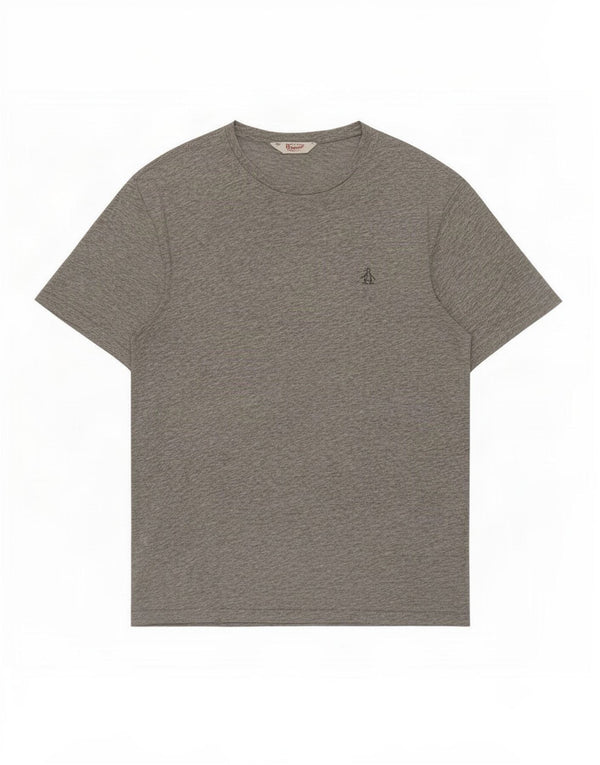 Penguin Mens T-Shirt Top Large Grey Flecked Cotton