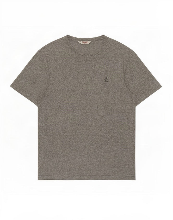 Penguin Mens T-Shirt Top Large Grey Flecked Cotton
