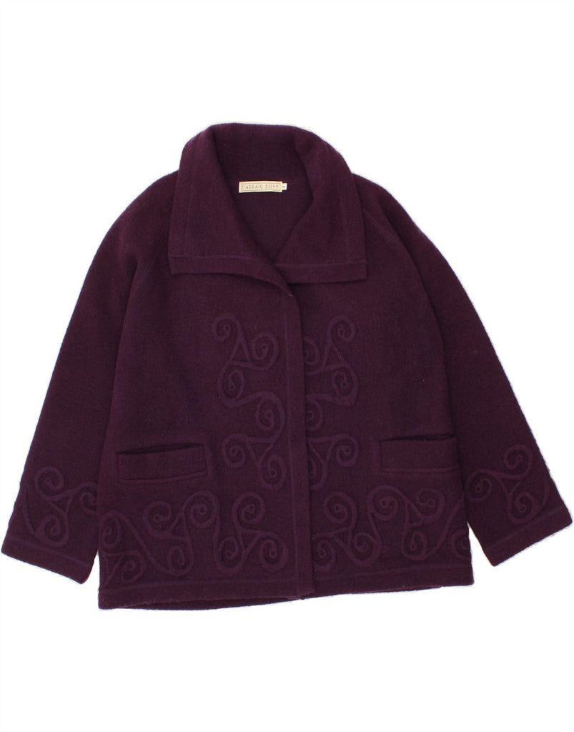 CARRAIG DONN Womens Oversized Open Cardigan Sweater UK 10 Small Purple Vintage Carraig Donn and Second-Hand Carraig Donn from Messina Hembry 