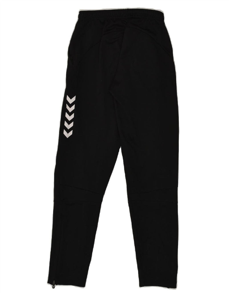 HUMMEL Boys Graphic Tracksuit Trousers 13-14 Years Black Polyester | Vintage Hummel | Thrift | Second-Hand Hummel | Used Clothing | Messina Hembry 