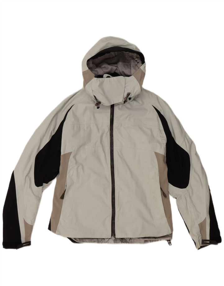 DAINESE Womens Windbreaker Jacket UK 14 Medium Off White Colourblock
