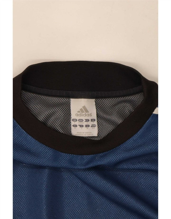 Adidas Mens Graphic T-Shirt Top Small Blue Colourblock