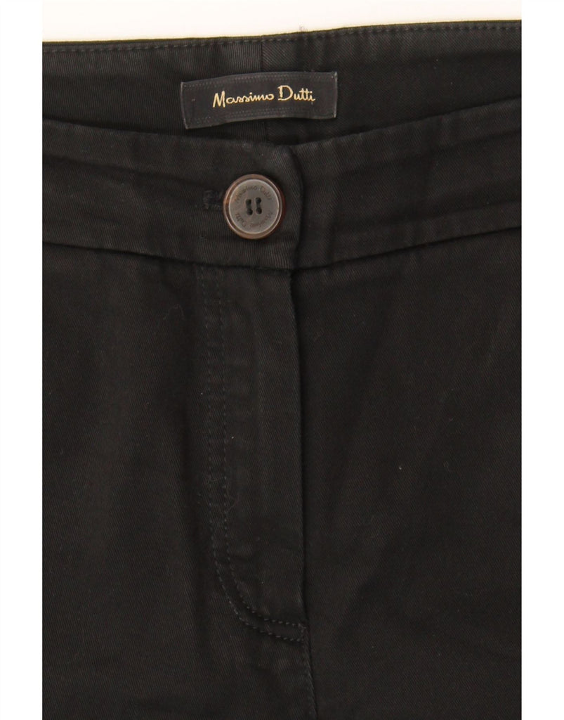 MASSIMO DUTTI Womens Slim Casual Trousers EU 38 Small W28 L26 Black Cotton Vintage Massimo Dutti and Second-Hand Massimo Dutti from Messina Hembry 