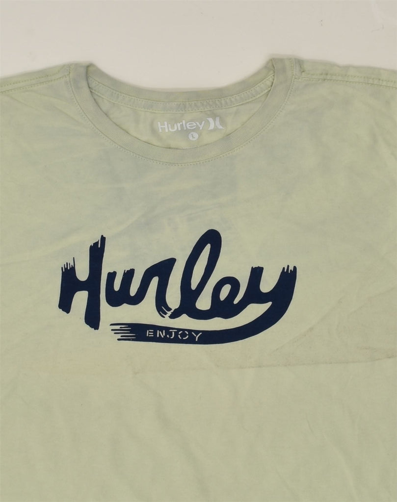 HURLEY Mens Graphic T-Shirt Top Large Beige Cotton | Vintage Hurley | Thrift | Second-Hand Hurley | Used Clothing | Messina Hembry 