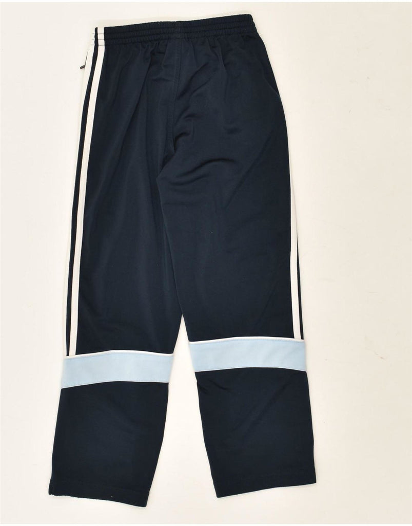 ADIDAS Boys Tracksuit Trousers 7-8 Years Navy Blue Colourblock Polyester | Vintage Adidas | Thrift | Second-Hand Adidas | Used Clothing | Messina Hembry 