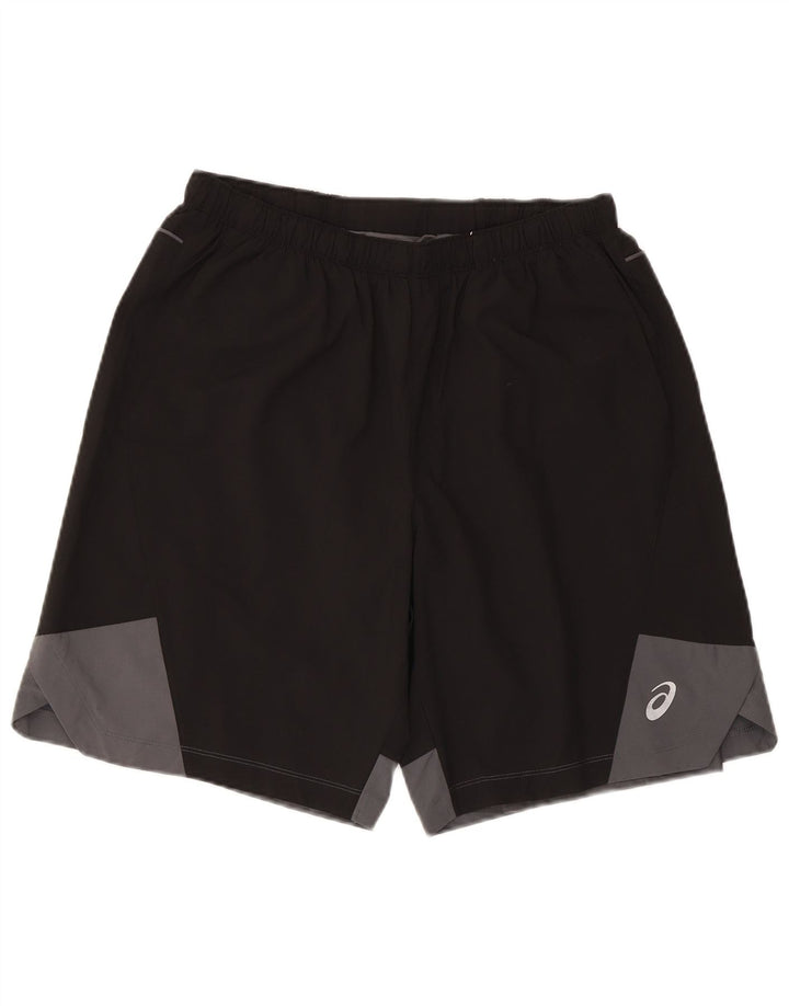 Asics Mens Sport Shorts Medium Black Colourblock Polyester