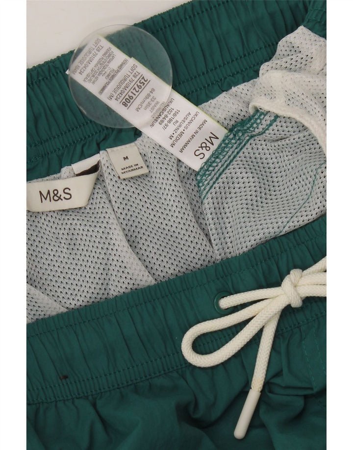 Marks & Spencer Mens Cargo Swimming Shorts Medium   Green Polyamide