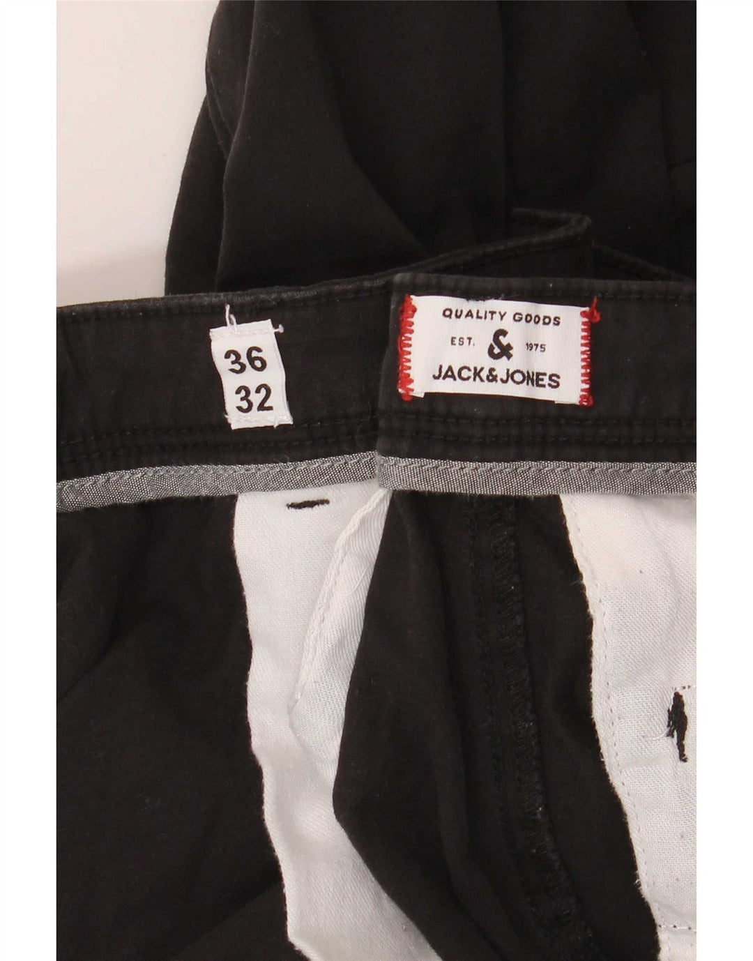 Jack & Jones Mens Slim Chino Trousers W36 L32 Black