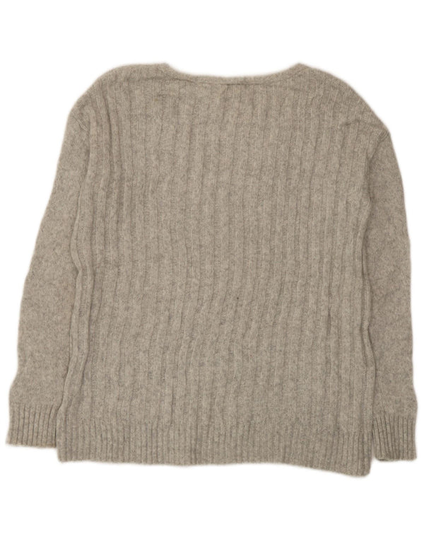 Gap Womens Oversized V-Neck Jumper Sweater UK 6 XS Grey