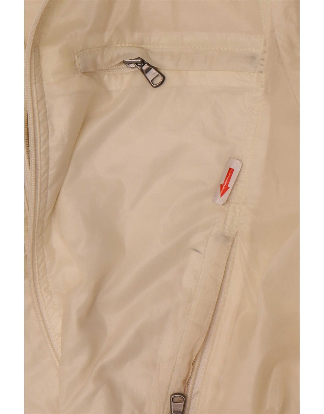 Calvin Klein Jeans Womens Bomber Jacket UK 16 Large Off White Polyamide