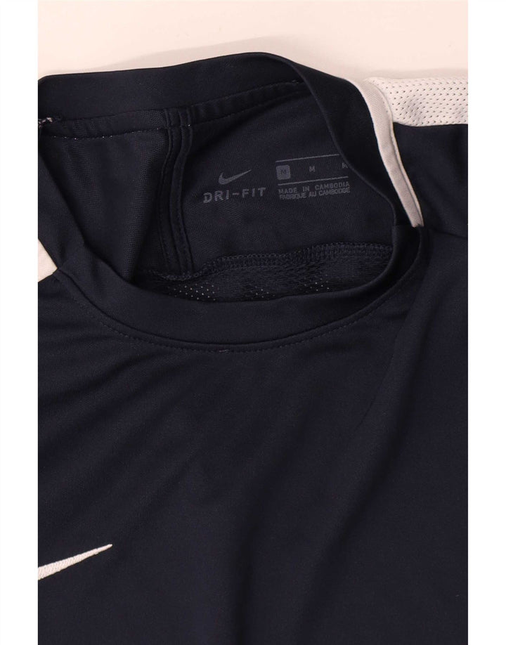 Nike Mens Dri Fit T-Shirt Top Small Navy Blue Colourblock