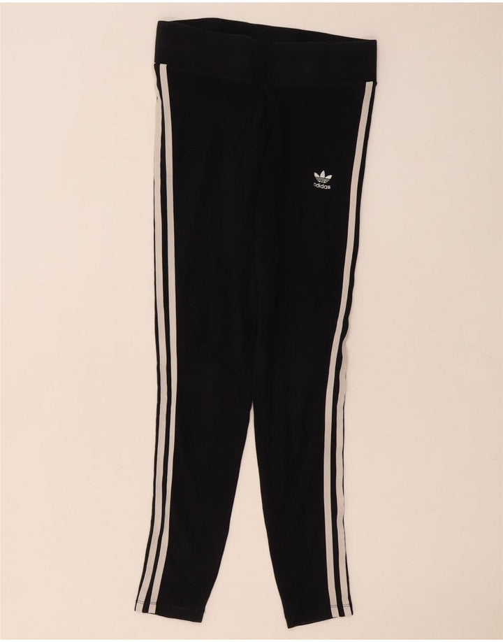 Adidas Womens Leggings UK 10 Small Black Cotton