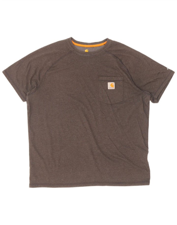 Carhartt Mens Relaxed Fit T-Shirt Top Large Grey Cotton