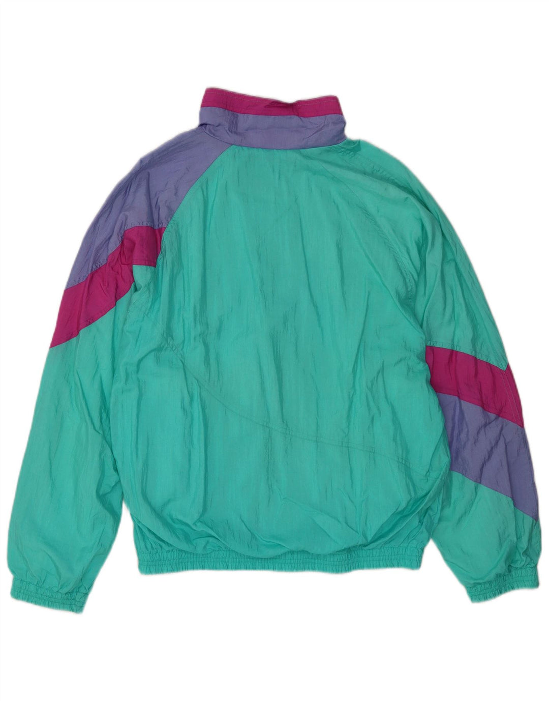 Diadora Womens Tracksuit Top Jacket Large Turquoise Colourblock Polyamide